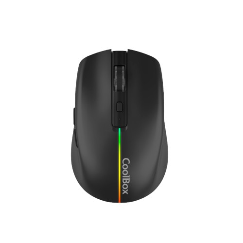 Ratón Gaming Wireless Recargable W01 RGB Negro Coolbox