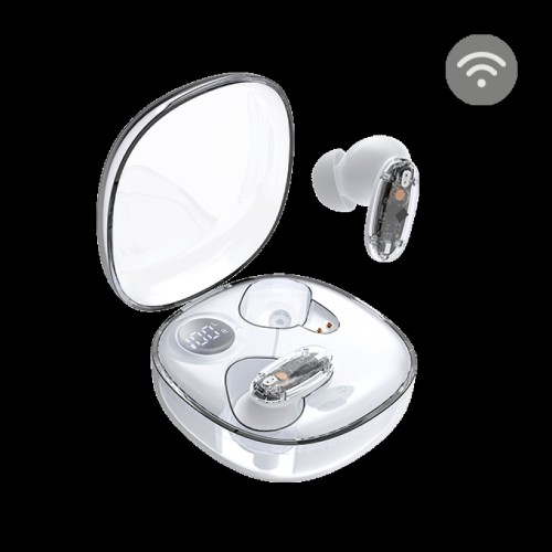 Auriculares Gaming Bluetooth Mhib2 Semi-transparente Blanco