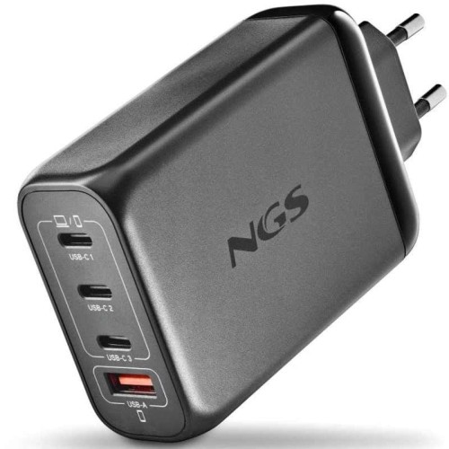 Cargador Pared Gan 3xusb-c + Usb-a 240w Negro