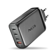 Cargador Pared Gan 3xusb-c + Usb-a 140w Negro