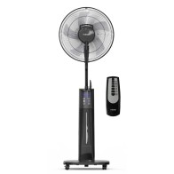 Ventilador De Pie Digital Con Humificador Black Mist II Negro Haeger