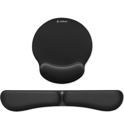 Subblim Ergo Memoryflex Black Keyboard Mouse Set
