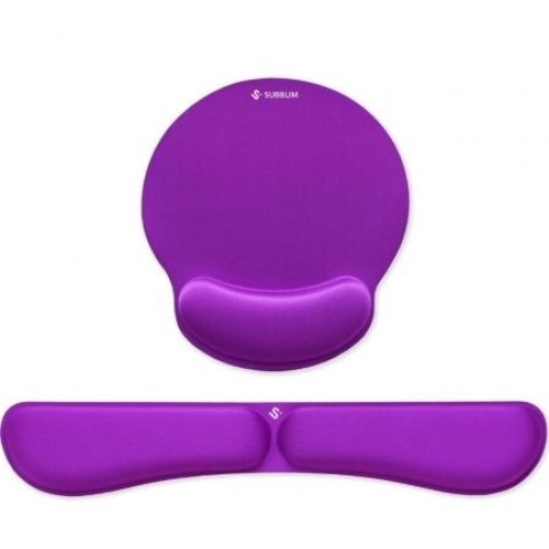 Subblim Ergo Memoryflex Purple Keyboard Mouse Set