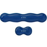 Subblim Dual Wrist Rest Mouse Keyboard Set Dark Blue